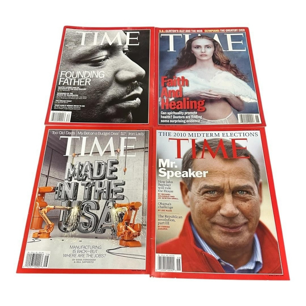 TIME Magazine Lot 4 Issues Founding Father Faith Healing Made In USA Mr Speaker